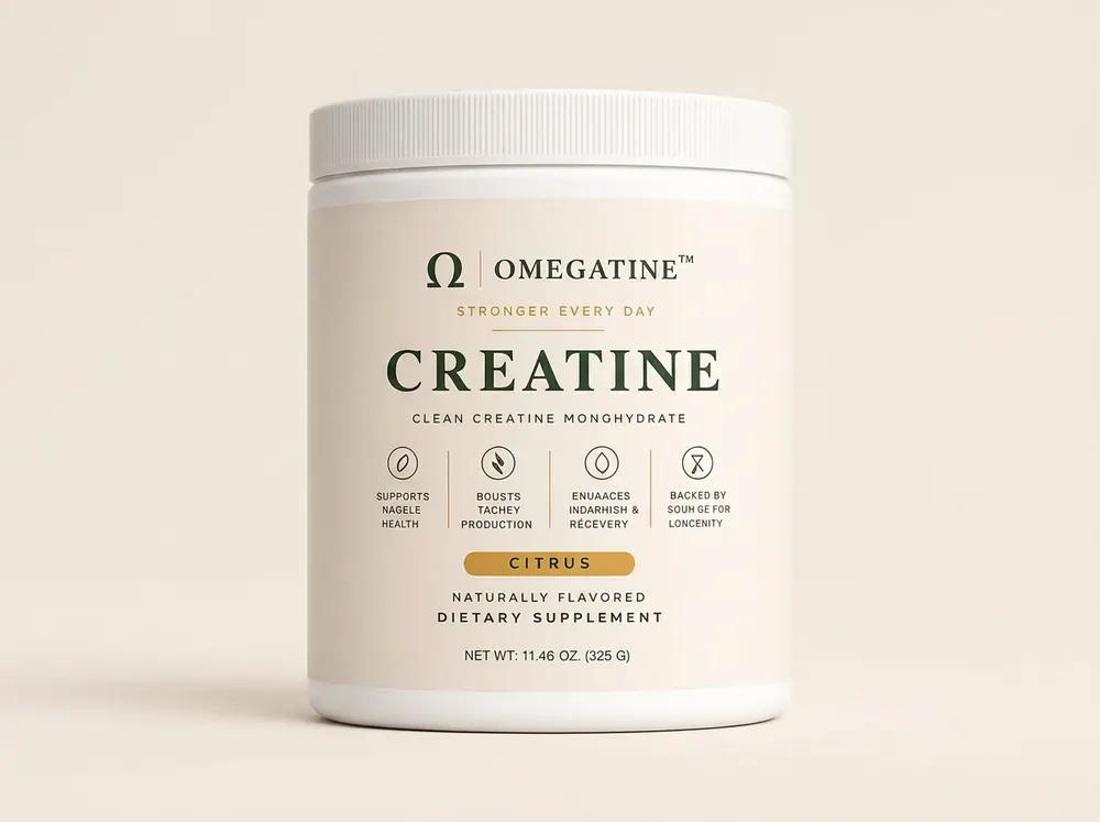 One tub of OMEGATINE creatine monohydrate