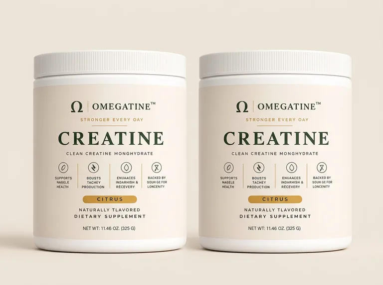 Two tubs of OMEGATINE creatine monohydrate